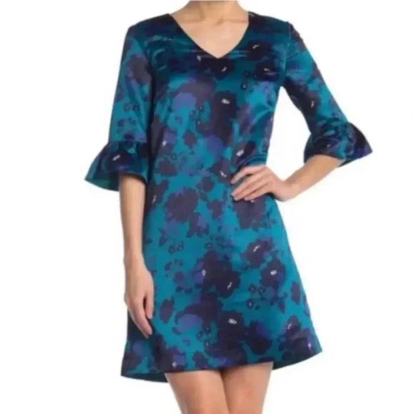 Draper James Blue Floral Dress - Picture 1 of 11